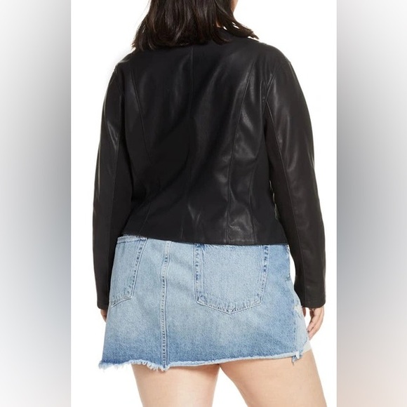 Blank NYC Record Breaker Collarless Faux Leather Moto Jacket - Picture 13 of 13